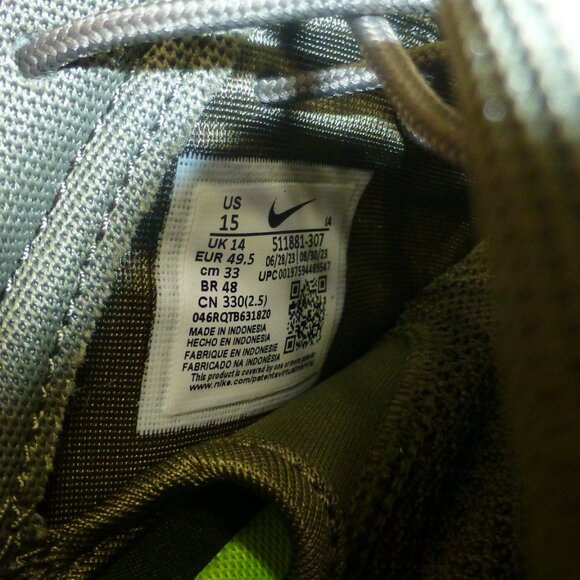 New Nike Roshe run tarp green smoke gray men's shoes size 15 with box - Picture 6 of 6